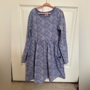 Hanna Andersson Purple Long-Sleeve Unicorn Print Dress